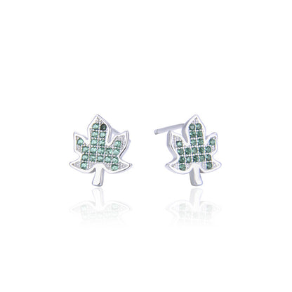 925 Sterling Silver Geometric Stud Earrings - Minimalist Diamond Accent Earrings with Plastic Stoppers