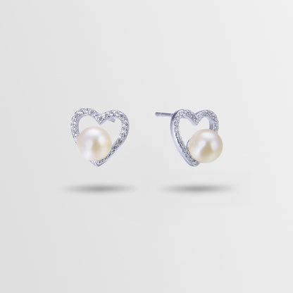 925 Sterling Silver Geometric Stud Earrings - White Gold & Rose Gold Plated Korean Style Earrings with Plastic Backs