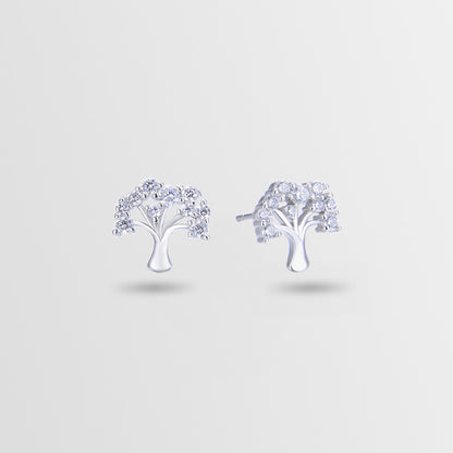 925 Sterling Silver Geometric Stud Earrings with CZ - Korean Minimalist Diamond Earrings with Plastic Backs