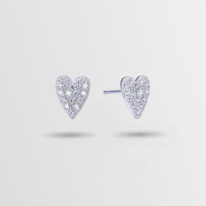925 Sterling Silver Geometric & Bear Stud Earrings - White Gold/Rose Gold/Yellow Gold Plated with White/Blue/Green Zircon, Korean Style Fashion Earrings with Plastic Backs