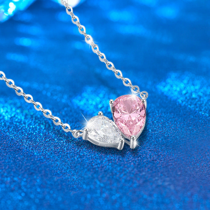 925 Sterling Silver Heart Pendant Multi-Layer Necklace