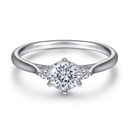 925 Sterling Silver Index Finger Ring - Fashion Stackable Wedding Jewelry with Zircon
