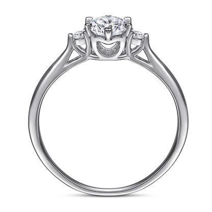 925 Sterling Silver Index Finger Ring - Fashion Stackable Wedding Jewelry with Zircon