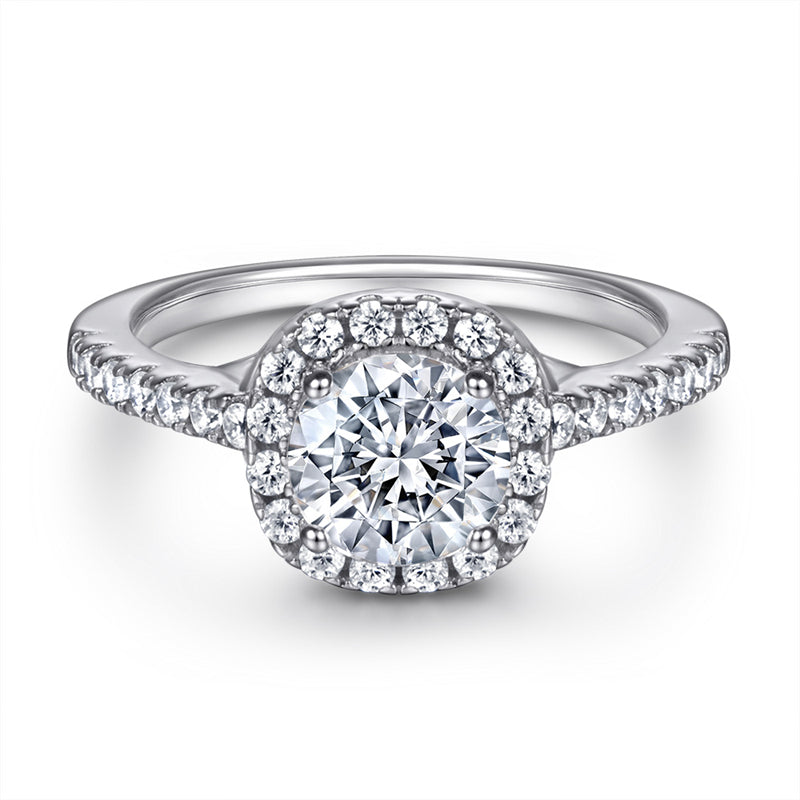 925 Sterling Silver Index Finger Ring - Minimalist Wedding Band with Zircon Accents