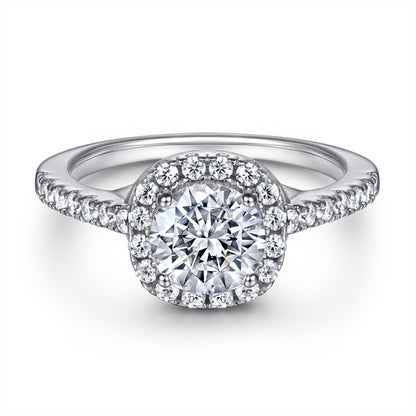 925 Sterling Silver Index Finger Ring - Minimalist Wedding Band with Zircon Accents