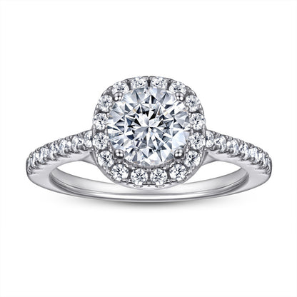 925 Sterling Silver Index Finger Ring - Minimalist Wedding Band with Zircon Accents