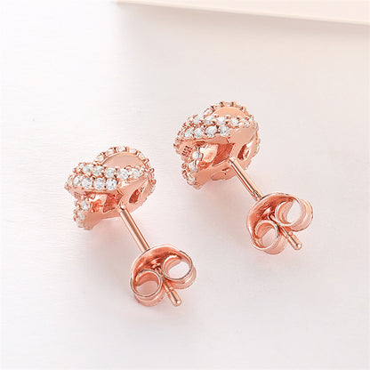 925 Sterling Silver Knit Ball Stud Earrings – Korean-Inspired Geometric Jewelry
