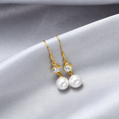 925 Sterling Silver Korean Style Hoop Earrings - Minimalist Round Geometric Ear Hooks for Women
