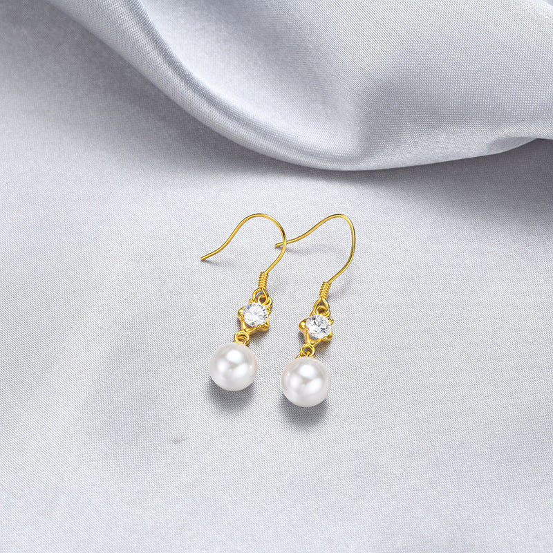 925 Sterling Silver Korean Style Hoop Earrings - Minimalist Round Geometric Ear Hooks for Women