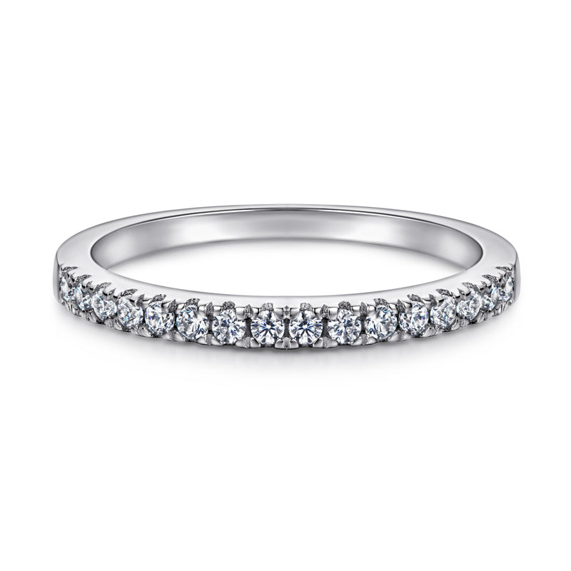 925 Sterling Silver Marquise Cut Zircon Ring Set – Stackable Geometric Wedding Band Collection