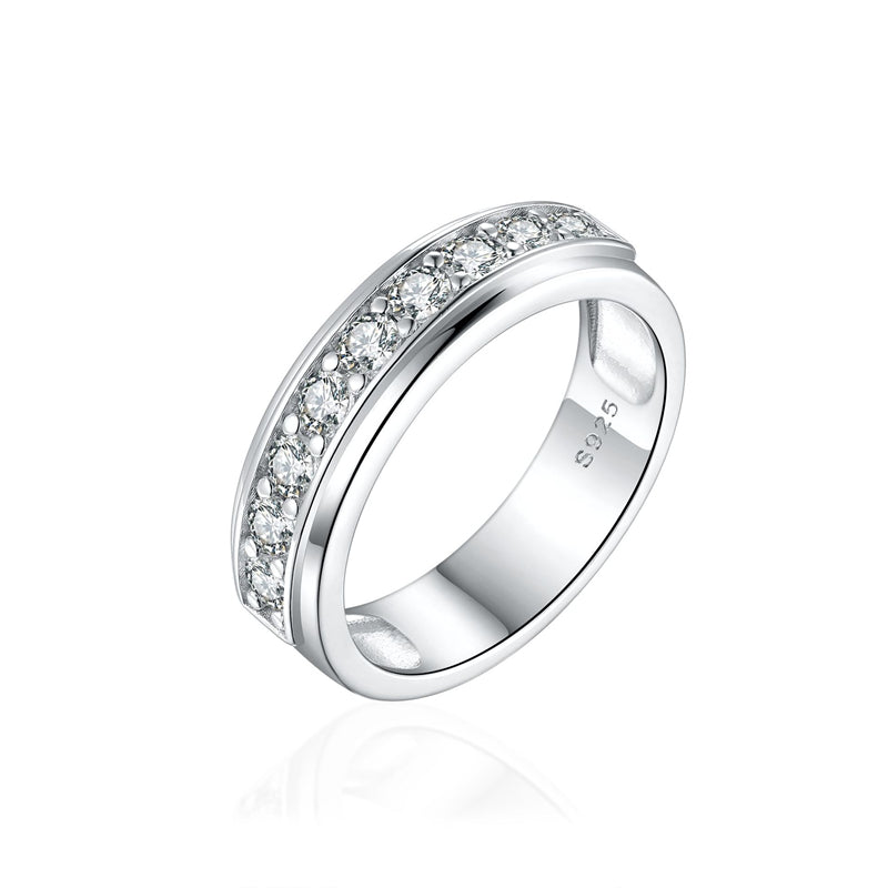 925 Sterling Silver Men's Wide Band Ring - Premium European-Style Statement Piece