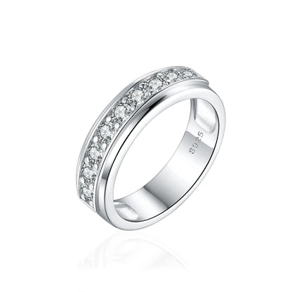 925 Sterling Silver Men's Wide Band Ring - Premium European-Style Statement Piece
