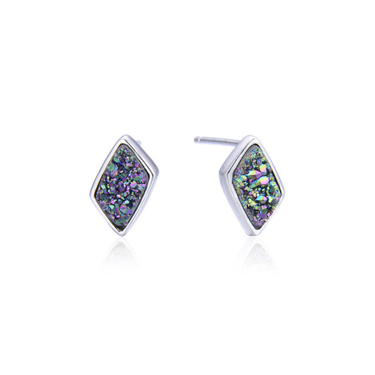 925 Sterling Silver Minimalist Fortune Toad Stud Earrings - 1.2g Polished Chinese Style with Plastic Backs