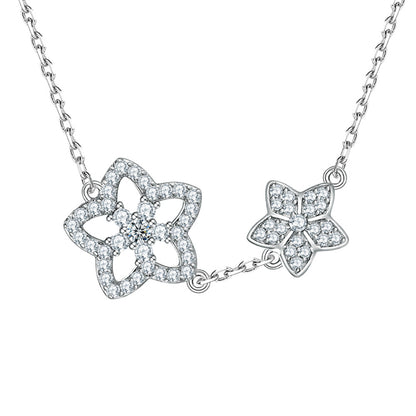 925 Sterling Silver Minimalist Star Pendant Necklace - Dainty Everyday Collarbone Chain