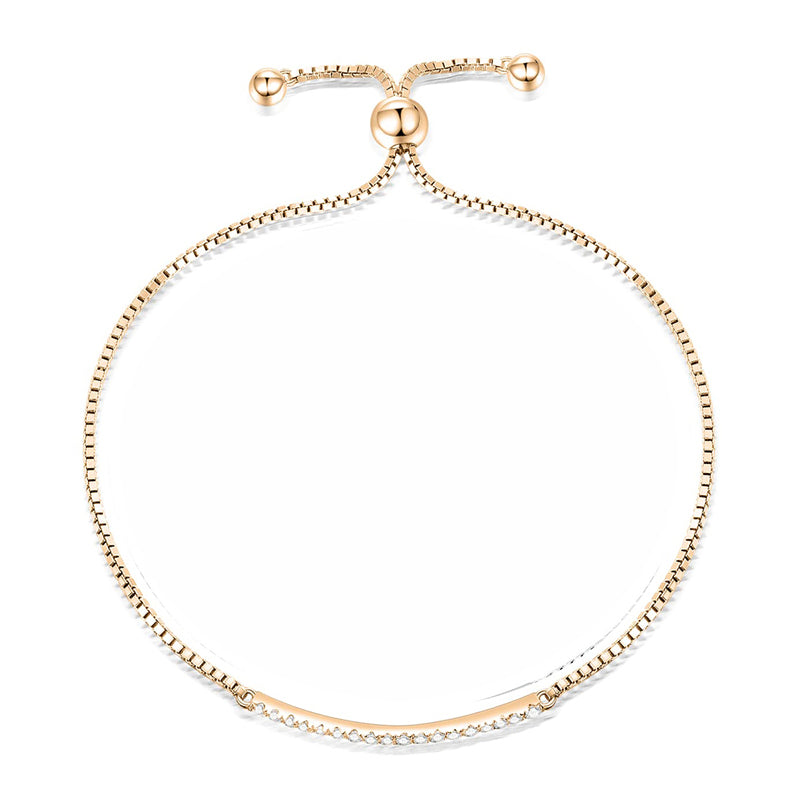 925 Sterling Silver Moissanite Bracelet - Elegant Geometric Jewelry with Fringe Detailing