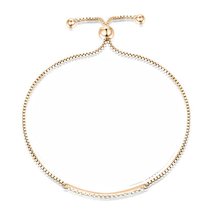 925 Sterling Silver Moissanite Bracelet - Elegant Geometric Jewelry with Fringe Detailing