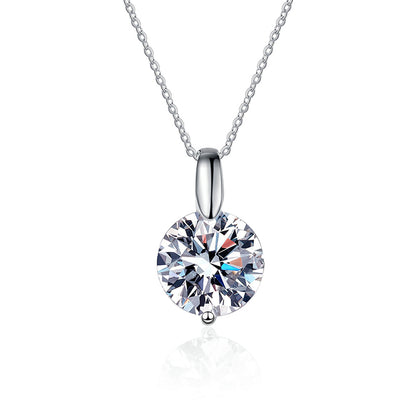 925 Sterling Silver Moissanite Necklace  - 1CT to 3CT Minimalist Band for Women
