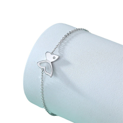 925 Sterling Silver Openwork Butterfly Bracelet - Unique Dainty Women's Jewelry