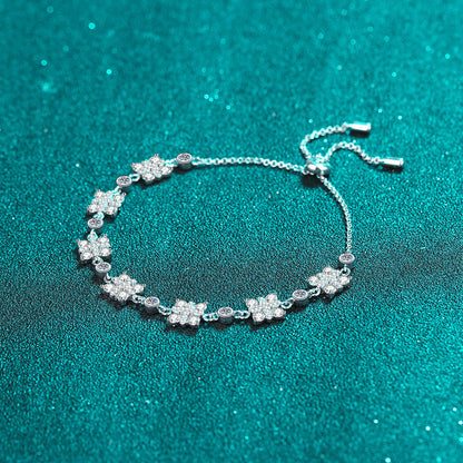 Minimalist Owl Pendant Bracelet in 925 Silver with 2.16ct Moissanite | 5-Layer Rhodium Plating | Cool Style Animal Jewelry