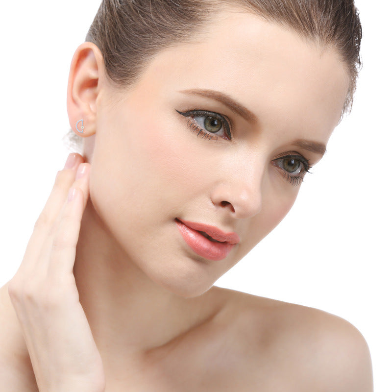 925 Sterling Silver Pearl Stud Earrings - Korean Style Shell Pearl Earrings with Plastic Backs for Women