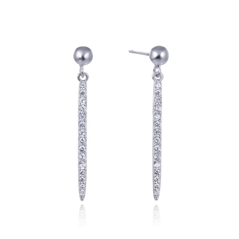 925 Sterling Silver Plated Bear Stud Earrings - 1.6g Light Luxury Animal Earrings with Plastic Backs
