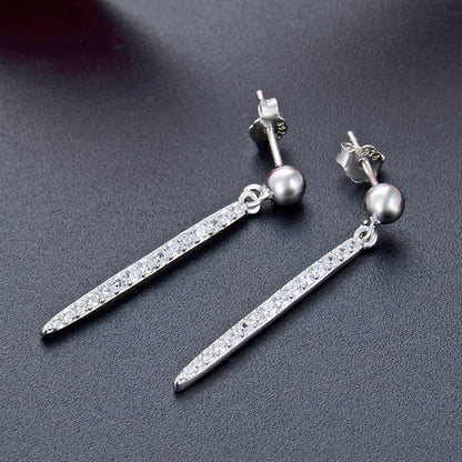 925 Sterling Silver Plated Bear Stud Earrings - 1.6g Light Luxury Animal Earrings with Plastic Backs