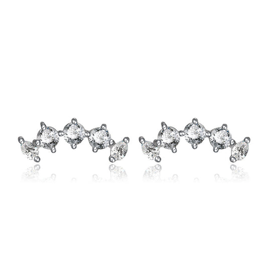 925 Sterling Silver Plated Cactus Stud Earrings - 1.5g Instagrammable Botanical Earrings with Plastic Backs
