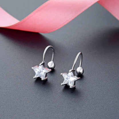 925 Sterling Silver Plated Cartoon Ear Cuffs - Non-Piercing Clip-On Earrings for Women