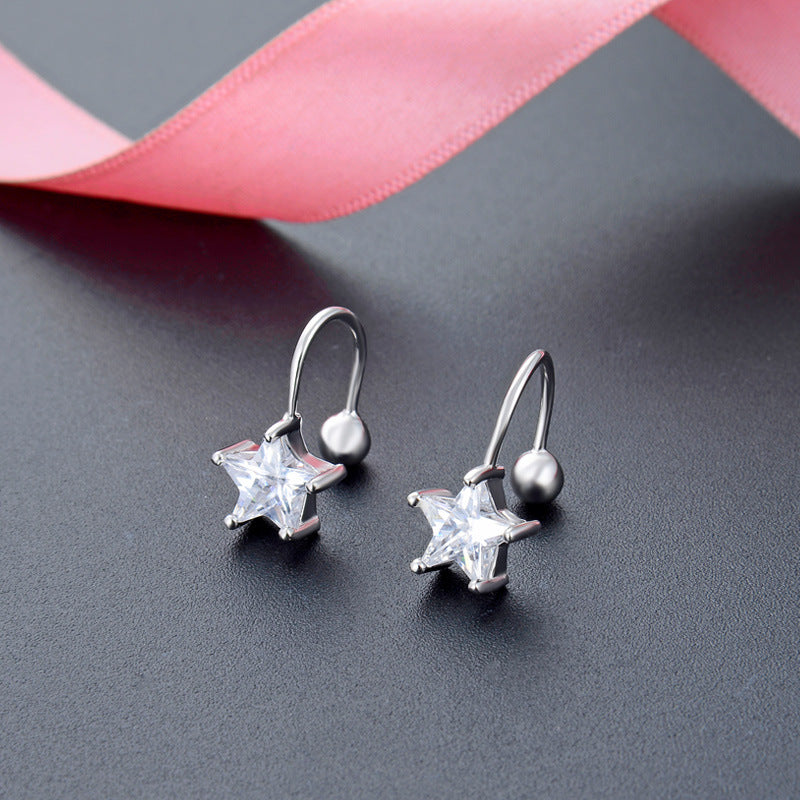 925 Sterling Silver Plated Cartoon Ear Cuffs - Non-Piercing Clip-On Earrings for Women