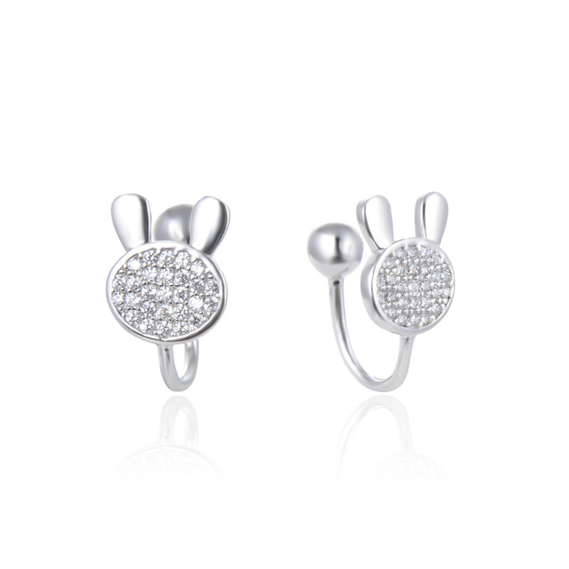 925 Sterling Silver Plated Chinese Style Ear Cuffs - Non-Piercing Clip-On Earrings for Women