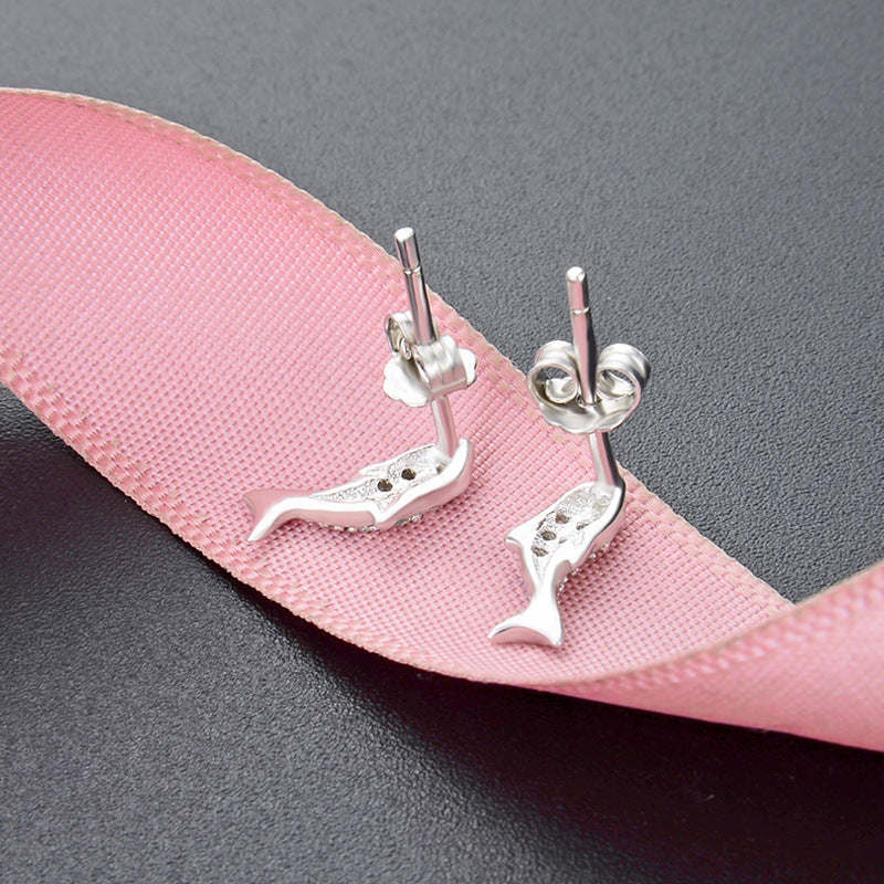 925 Sterling Silver Plated Minimalist Stud Earrings - 0.8g Ins Style Earrings with Plastic Backs, Simple & Trendy