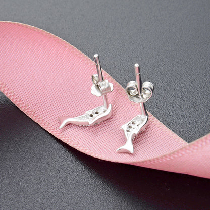 925 Sterling Silver Plated Minimalist Stud Earrings - 0.8g Ins Style Earrings with Plastic Backs, Simple & Trendy