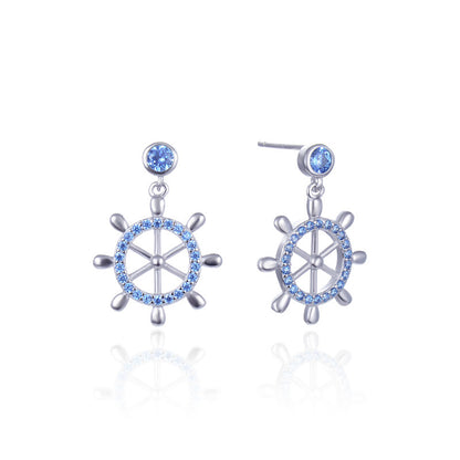 925 Sterling Silver Plated Stud Earrings - 2.6g Professional Office Lady Style with Plastic Backs