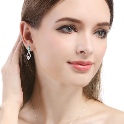 925 Sterling Silver Plated Tree Stud Earrings - 2.2g Ethnic Style Botanical Earrings with Plastic Backs
