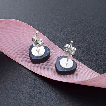 925 Sterling Silver Polished Tree Motif Stud Earrings - 0.5g Light Luxury Botanical Earrings with Plastic Backs