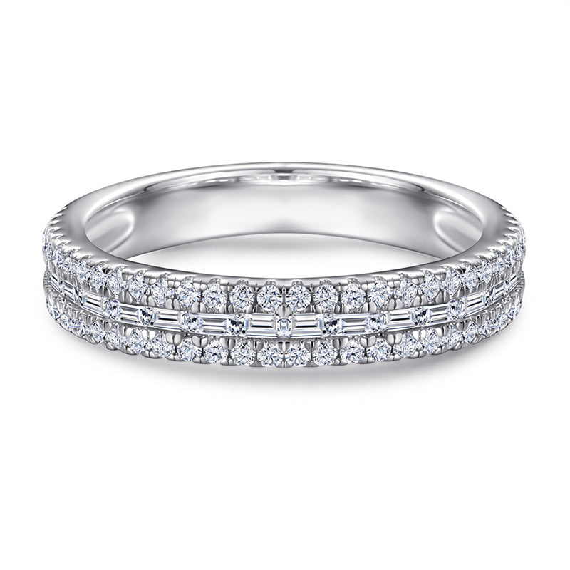 925 Sterling Silver Princess Cut Engagement Ring Set – Modern Square Bridal Jewelry