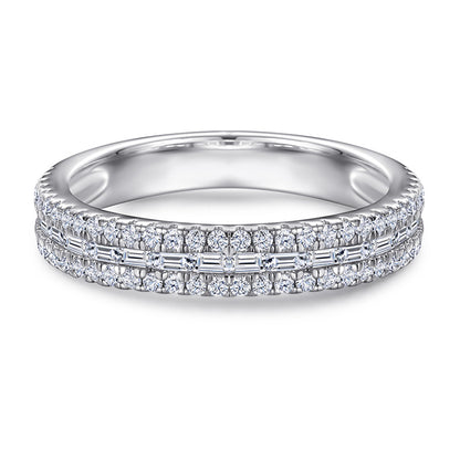 925 Sterling Silver Princess Cut Engagement Ring Set – Modern Square Bridal Jewelry