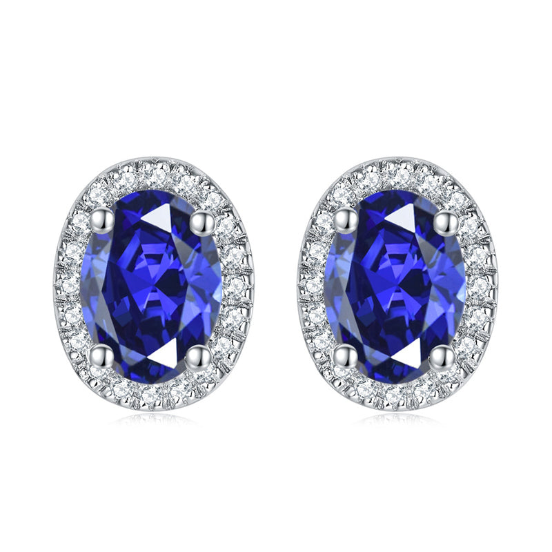 925 Sterling Silver Round Birthstone Stud Earrings – Minimalist Zircon Jewelry Collection
