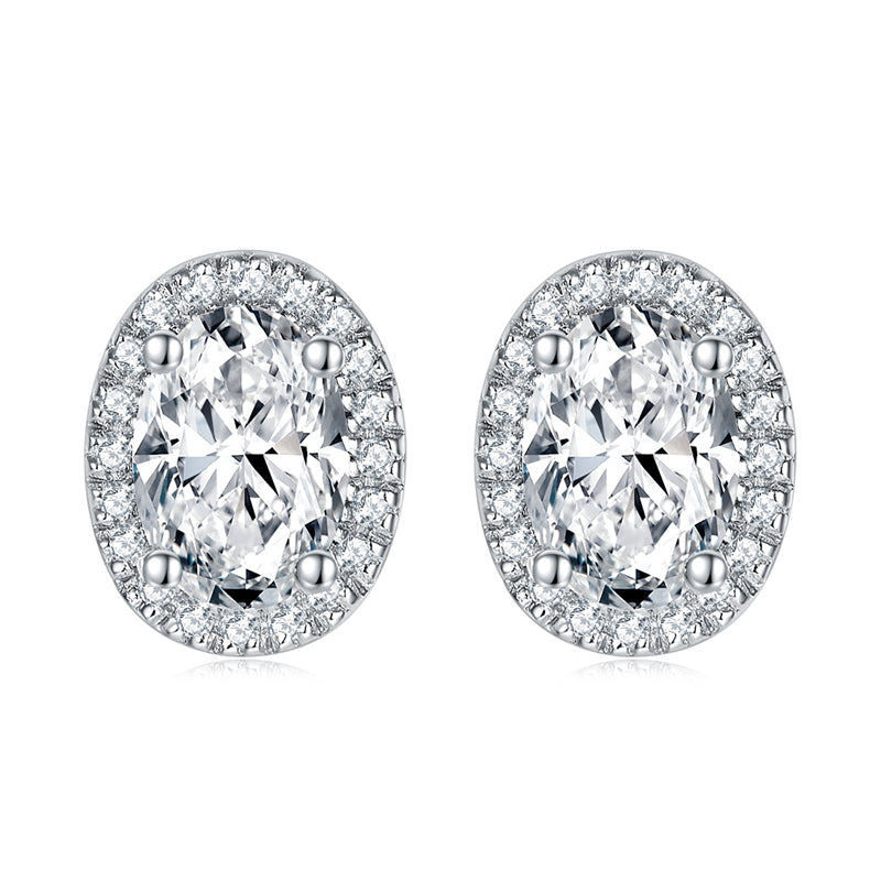 925 Sterling Silver Round Birthstone Stud Earrings – Minimalist Zircon Jewelry Collection