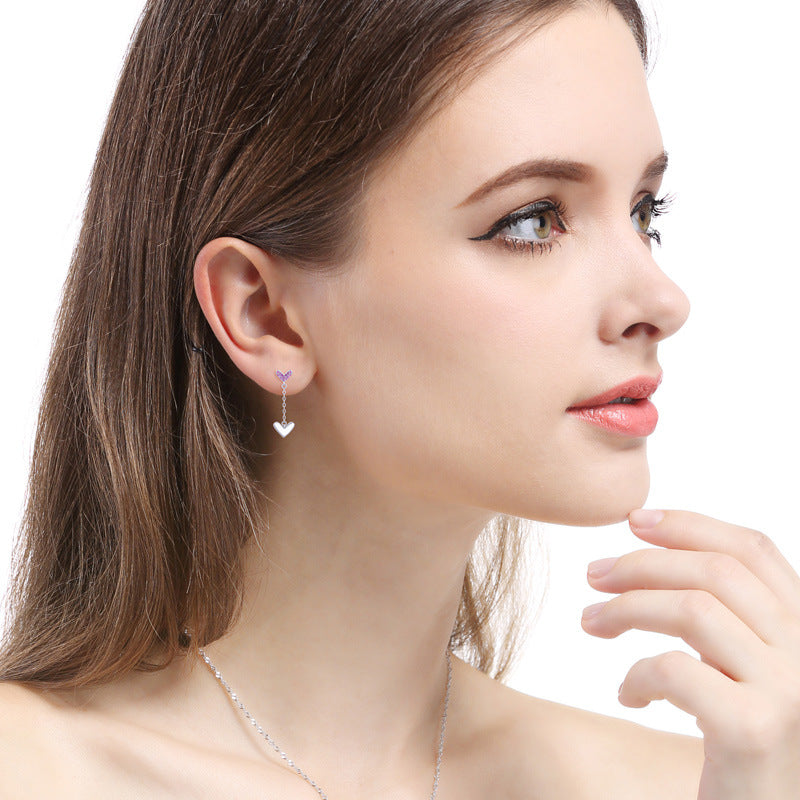 925 Sterling Silver Ruyi Hoop Earrings - 1.7g Light Luxury Chinese Style Earrings with Plastic Backs