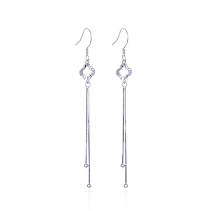 925 Sterling Silver Ruyi Hoop Earrings - 1.8g Minimalist Chinese Style Earrings for Women