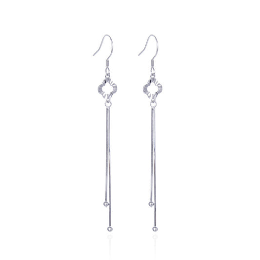 925 Sterling Silver Ruyi Hoop Earrings - 1.8g Minimalist Chinese Style Earrings for Women