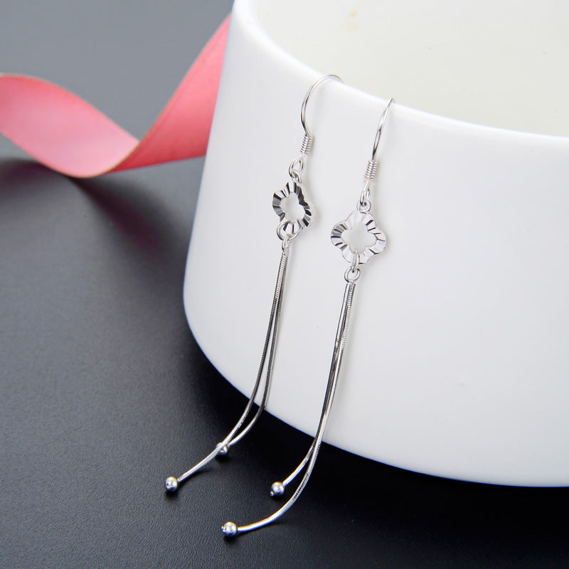 925 Sterling Silver Ruyi Hoop Earrings - 1.8g Minimalist Chinese Style Earrings for Women