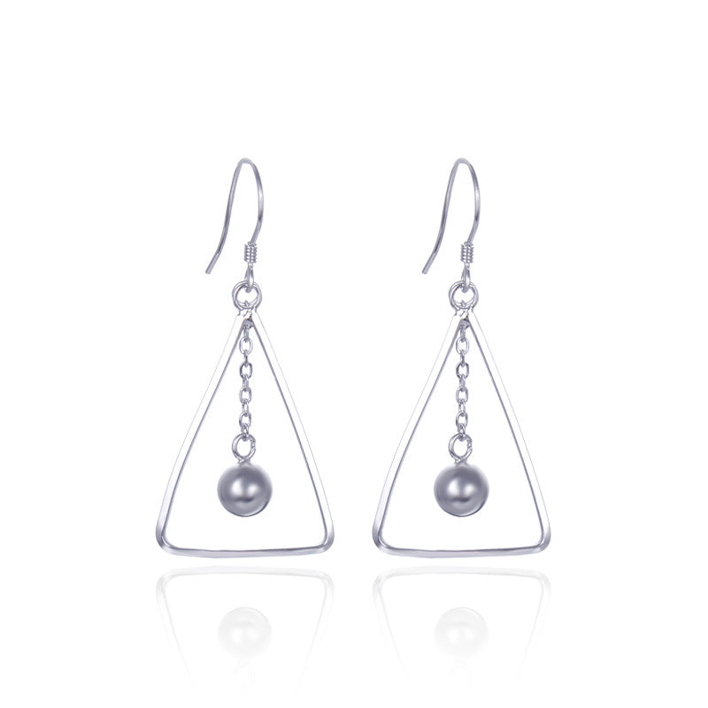 925 Sterling Silver Ruyi Hoop Earrings - 2.8g Light Luxury Chinese Style Earrings for Women