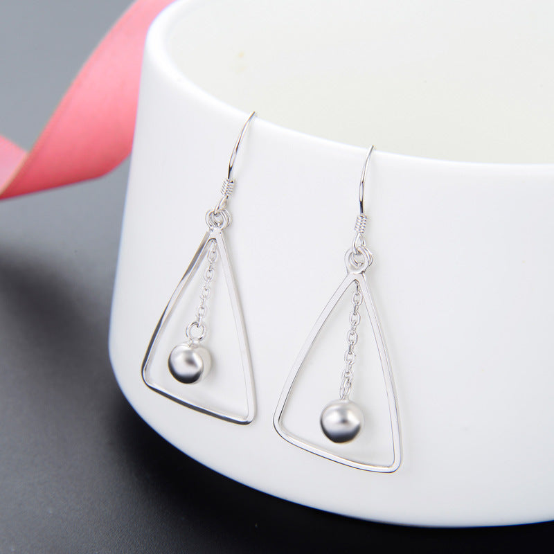 925 Sterling Silver Ruyi Hoop Earrings - 2.8g Light Luxury Chinese Style Earrings for Women