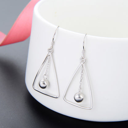 925 Sterling Silver Ruyi Hoop Earrings - 2.8g Light Luxury Chinese Style Earrings for Women
