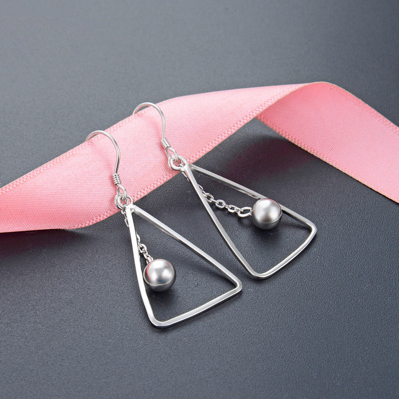 925 Sterling Silver Ruyi Hoop Earrings - 2.8g Light Luxury Chinese Style Earrings for Women
