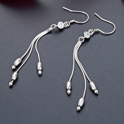 925 Sterling Silver Shell Earrings - 2.6g Ethnic Style Hoop Earrings with Natural Seashell Accents