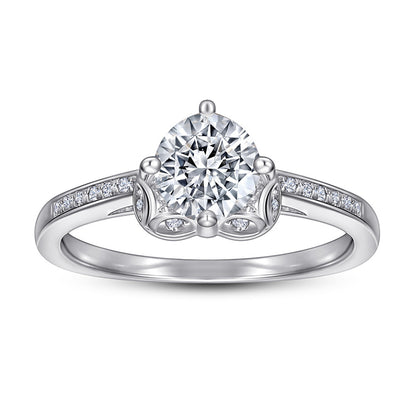 925 Sterling Silver Solitaire Zircon Ring - Minimalist Heart-Shaped Engagement Jewelry