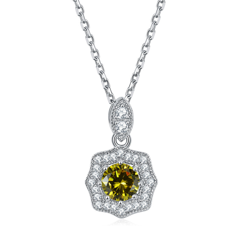925 Sterling Silver Star Pendant Necklace - Personalized Birthstone Jewelry